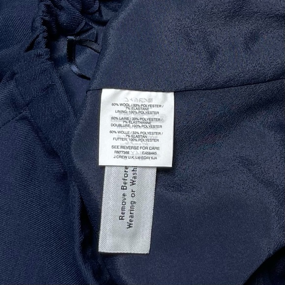 J. Crew Tiered Wool Blend Navy Blue Skirt Size 4 - Picture 6 of 8